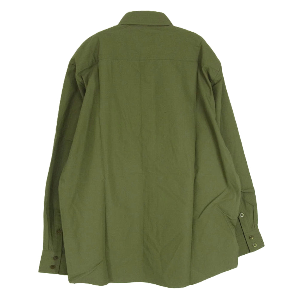 WTAPS ダブルタップス 20AW 202TQDT-SHM02 BD LS COTTON.RIPSTOP コットン リップストップ ボタンダウン長袖シャツ カーキ系 X03【新古品】【未使用】【中古】