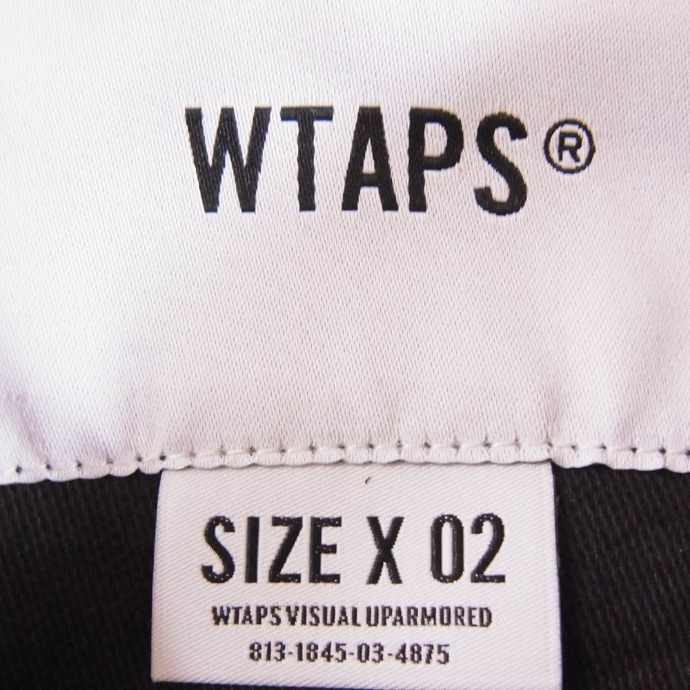 WTAPS ダブルタップス 20AW 202BRDT-SHM01 BUDS LS COTTON. SATIN バッツ コットンサテン ミリタリーシャツ 長袖シャツ ブラック系 X02【新古品】【未使用】【中古】