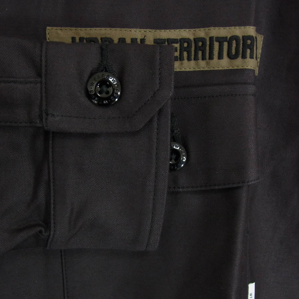 WTAPS ダブルタップス 20AW 202BRDT-SHM01 BUDS LS COTTON. SATIN バッツ コットンサテン ミリタリーシャツ 長袖シャツ ブラック系 X02【新古品】【未使用】【中古】