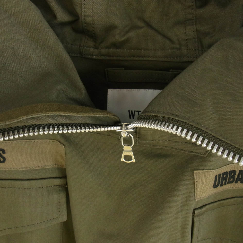 WTAPS ダブルタップス 20AW 202WVDT-JKM05 SMOCK JACKET コットン ハーフジップ スモックジャケット カーキ系 X 01【新古品】【未使用】【中古】