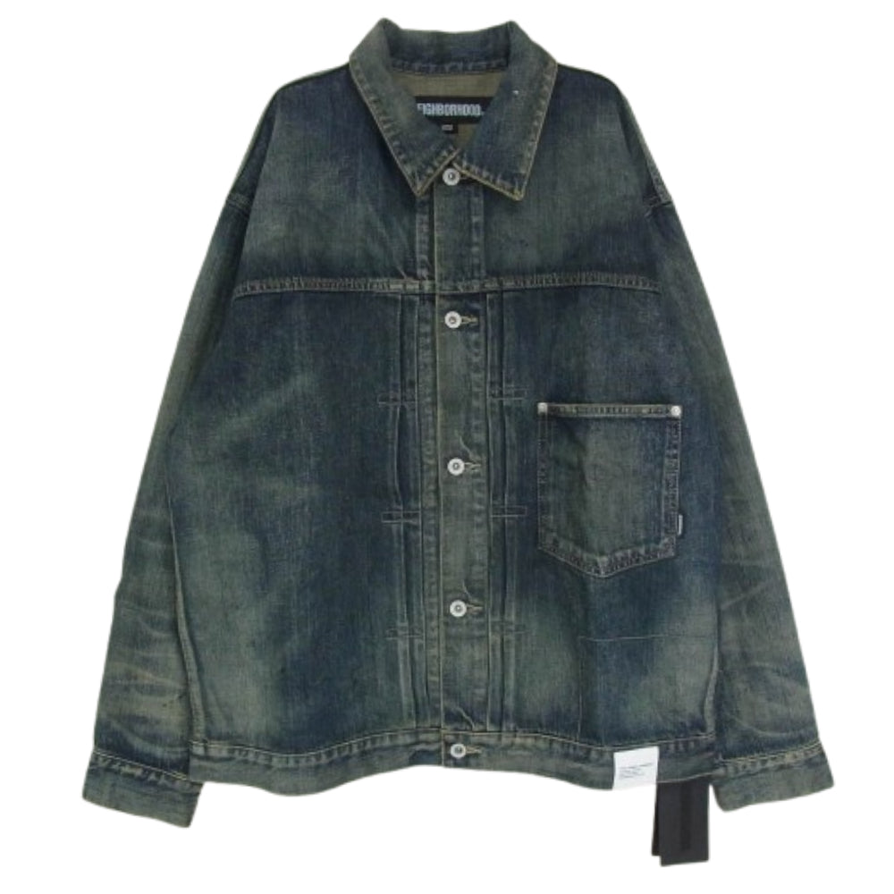 NEIGHBORHOOD ネイバーフッド 23AW 232XBNH-JKM01 SAVAGE DENIM TYPE-1 JACKET サベージ デニムジャケット インディゴブルー系 L【新古品】【未使用】【中古】