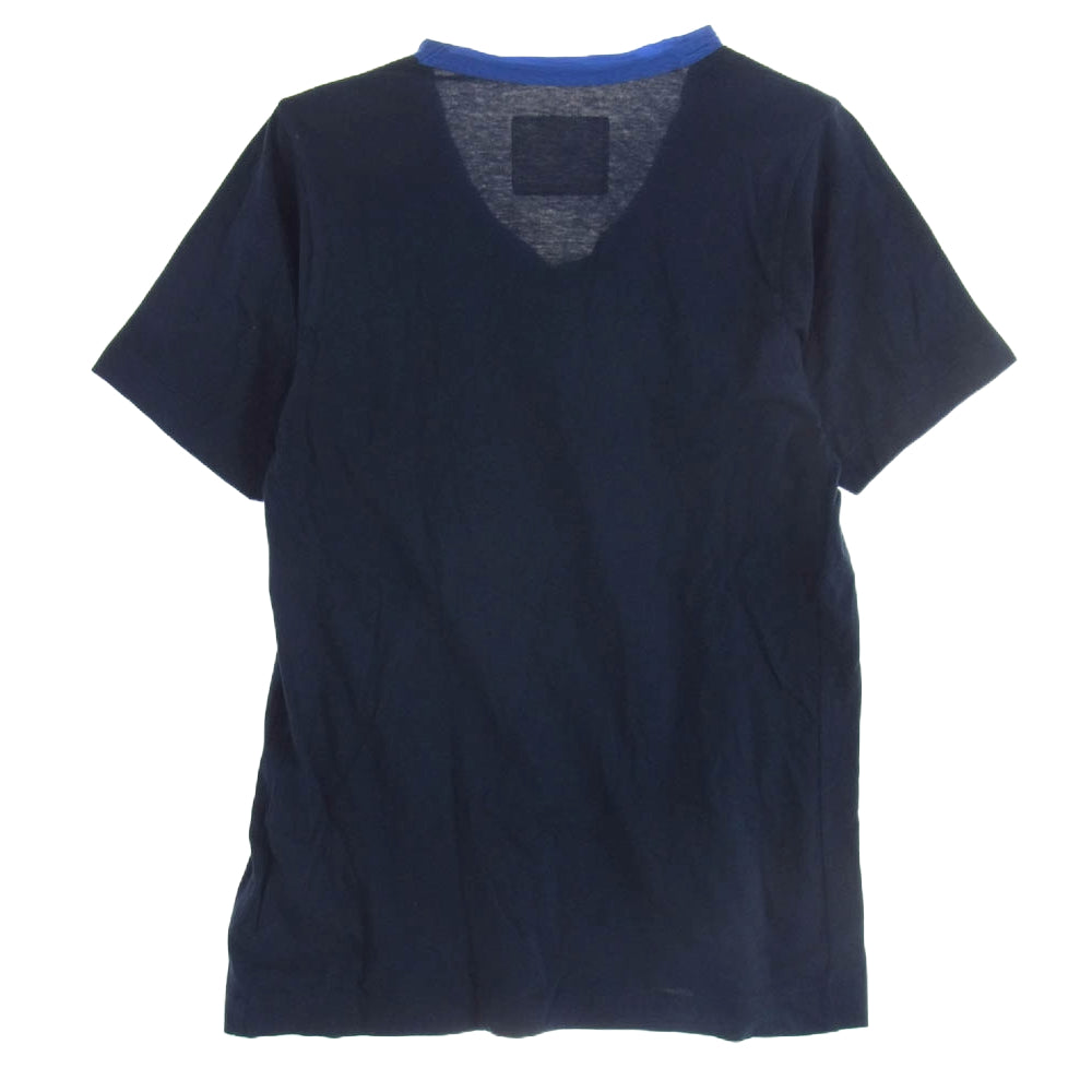 Sacai サカイ 12-00273M キュプラトリミング クルーネック Tシャツ 半袖カットソー ダークネイビー系 2【中古】