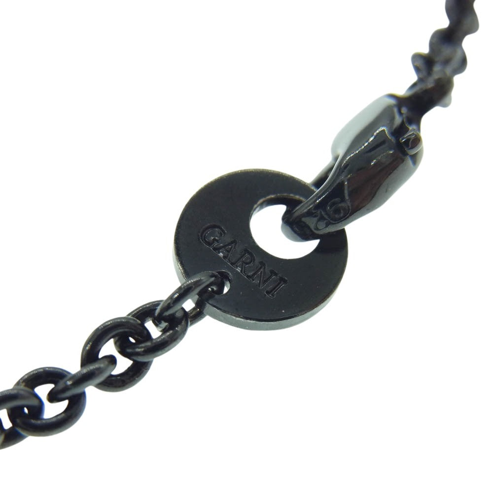 GARNI ガルニ ブラックコーティングシルバー ネックレス ブラック系【中古】