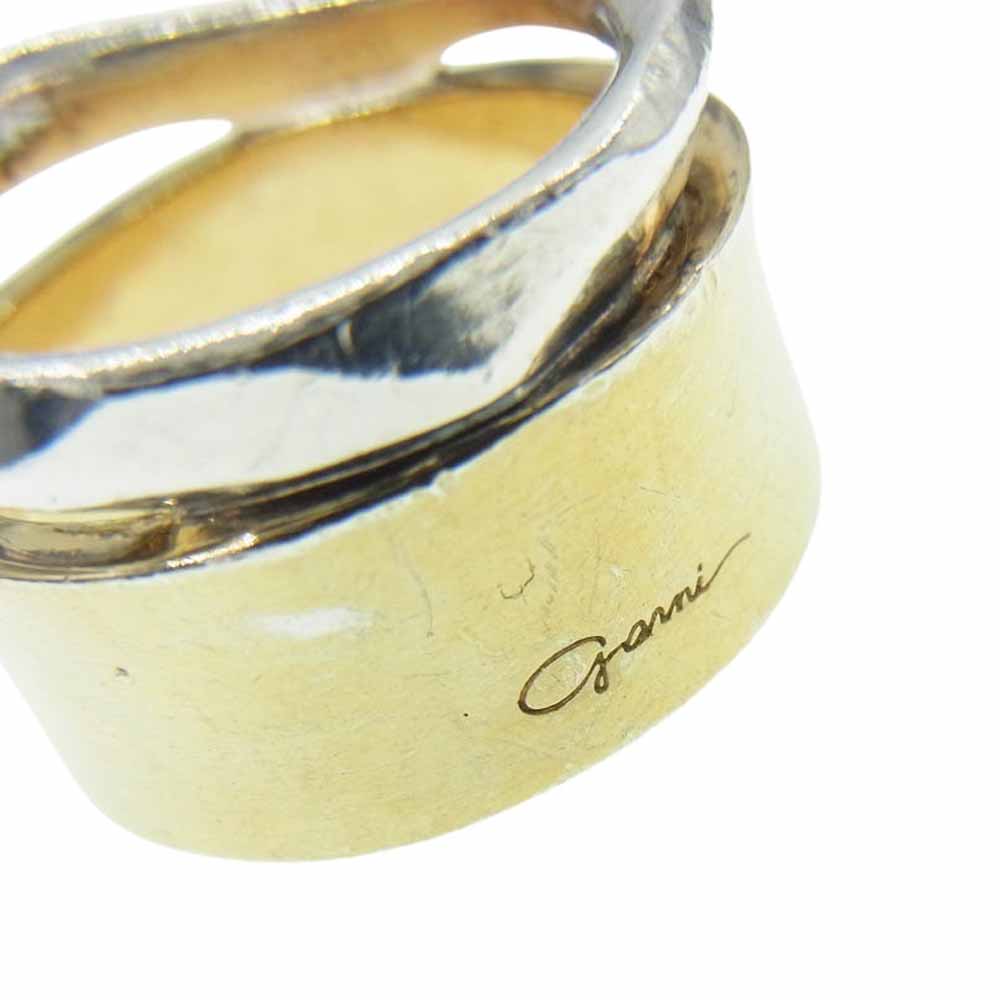 GARNI ガルニ クロッケリーコンビネーション リング シルバー×ゴールドコーティングシルバー ゴールド系 シルバー系 17.5号【中古】