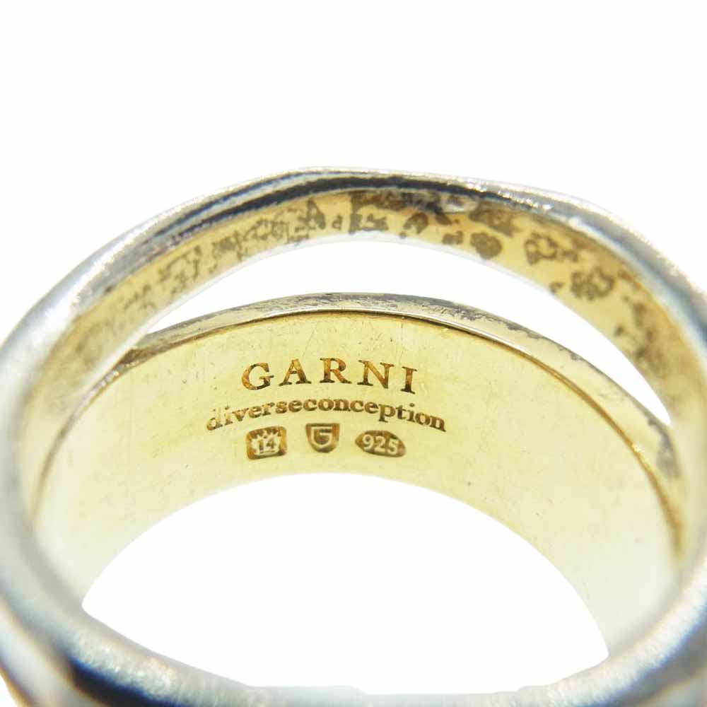 GARNI ガルニ クロッケリーコンビネーション リング シルバー×ゴールドコーティングシルバー ゴールド系 シルバー系 17.5号【中古】