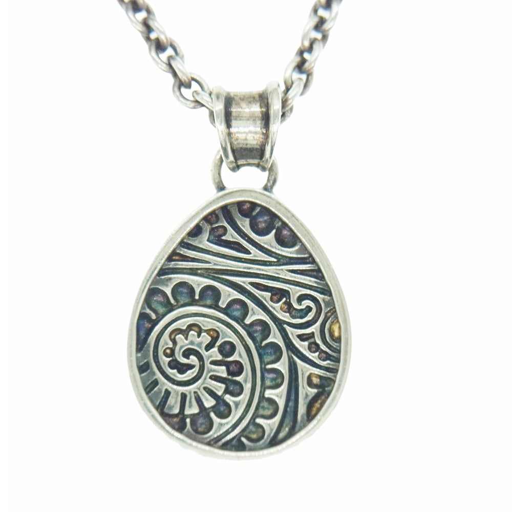 GARNI ガルニ ペイズリー ネックレス シルバー系【中古】