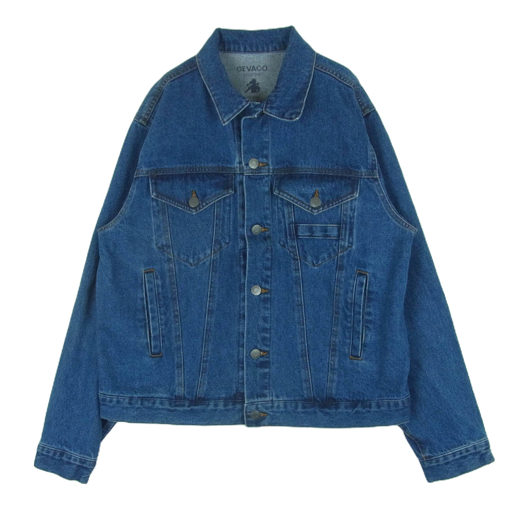 ゲバコ 5054M 12.5oz ウォッシュ加工 デニム ジャケット コットン 中国製 インディゴブルー系 42【中古】