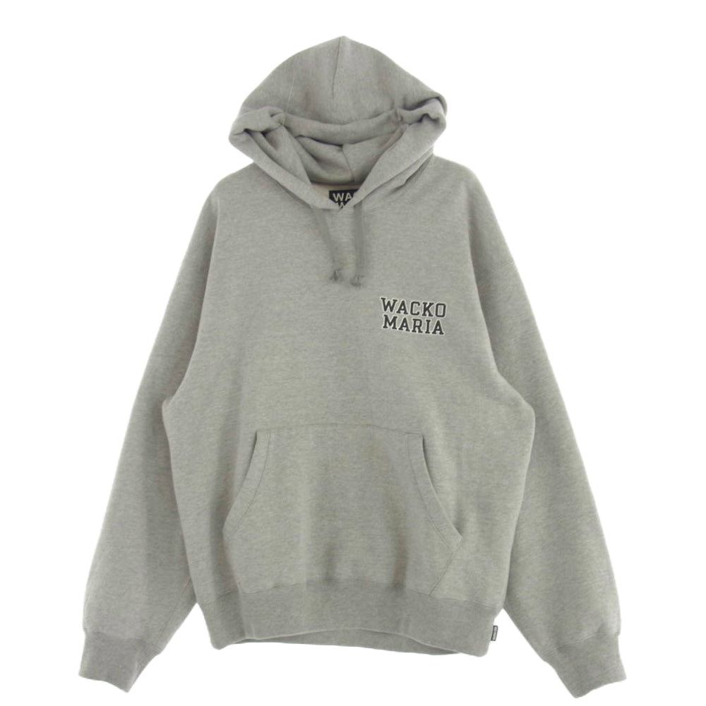 WACKO MARIA ワコマリア HEAVY WEIGHT PULLOVER HOODED SWEAT SHIRT ヘビーウエイト プルオーバー フーディ ロゴ パーカー グレー系 L【中古】