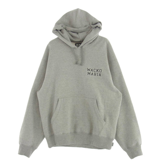 WACKO MARIA ワコマリア HEAVY WEIGHT PULLOVER HOODED SWEAT SHIRT ヘビーウエイト プルオーバー フーディ ロゴ パーカー グレー系 L【中古】