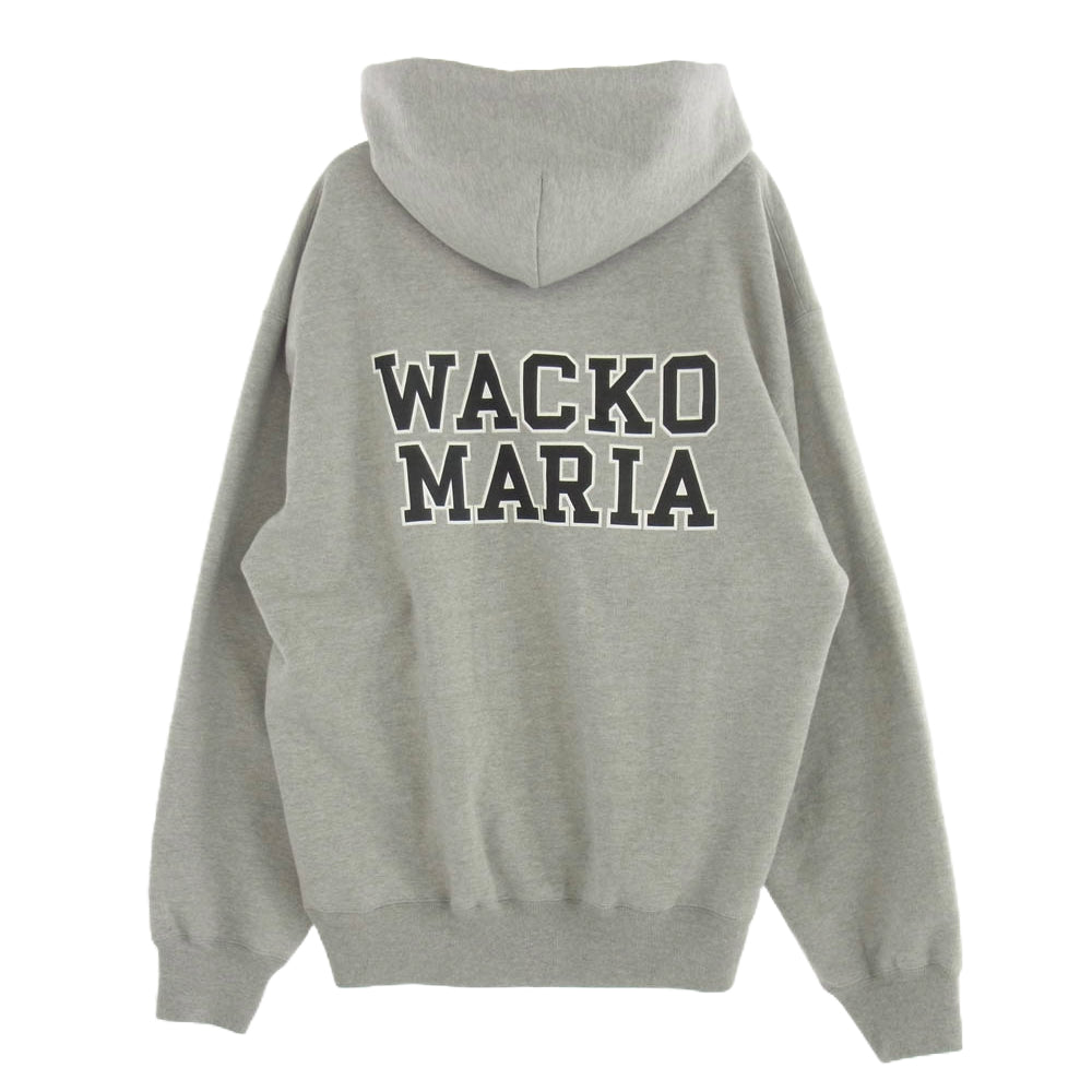WACKO MARIA ワコマリア HEAVY WEIGHT PULLOVER HOODED SWEAT SHIRT ヘビーウエイト プルオーバー フーディ ロゴ パーカー グレー系 L【中古】