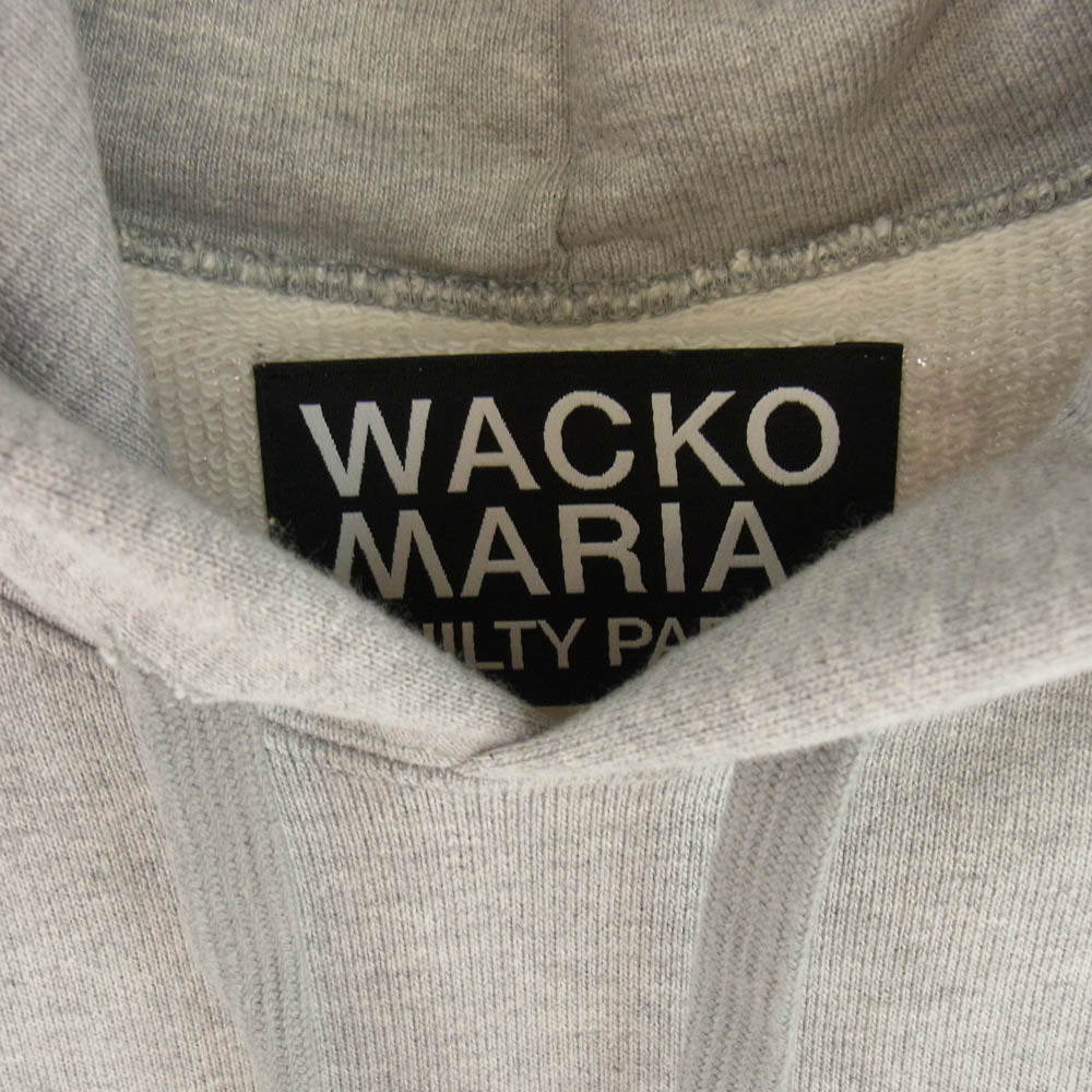 WACKO MARIA ワコマリア HEAVY WEIGHT PULLOVER HOODED SWEAT SHIRT ヘビーウエイト プルオーバー フーディ ロゴ パーカー グレー系 L【中古】
