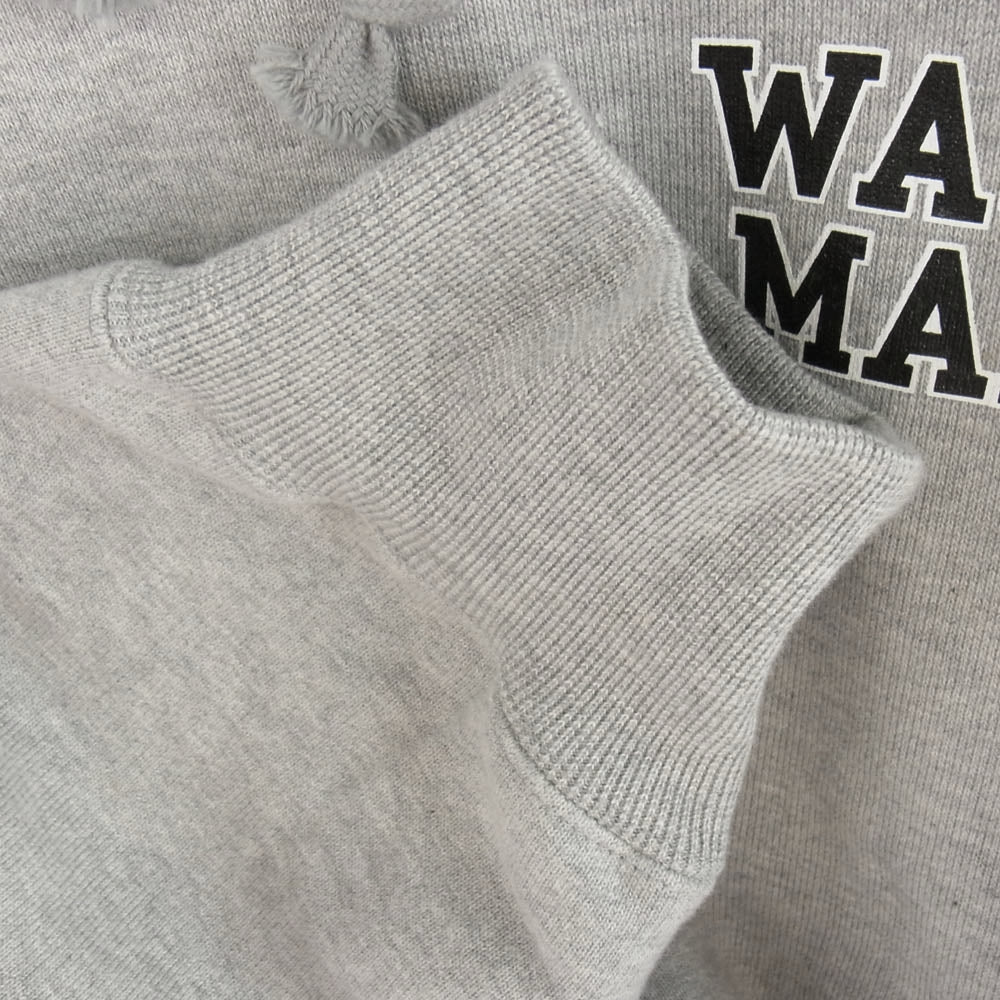 WACKO MARIA ワコマリア HEAVY WEIGHT PULLOVER HOODED SWEAT SHIRT ヘビーウエイト プルオーバー フーディ ロゴ パーカー グレー系 L【中古】