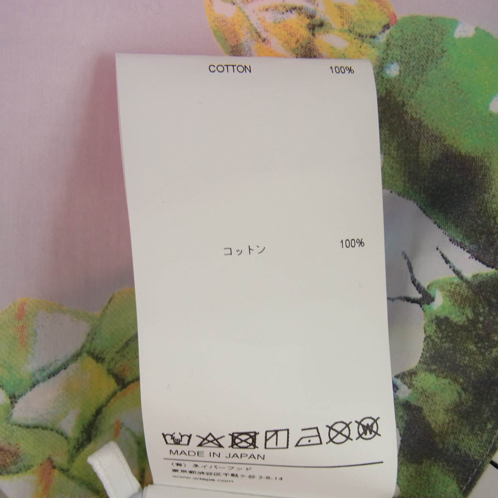 WTAPS ダブルタップス 241TQDT-SHM08 S/S WTAPS TXT Broadcloth Textile オープンカラー 半袖 シャツ マルチカラー系 うすいブルーのようなグレー 03【中古】