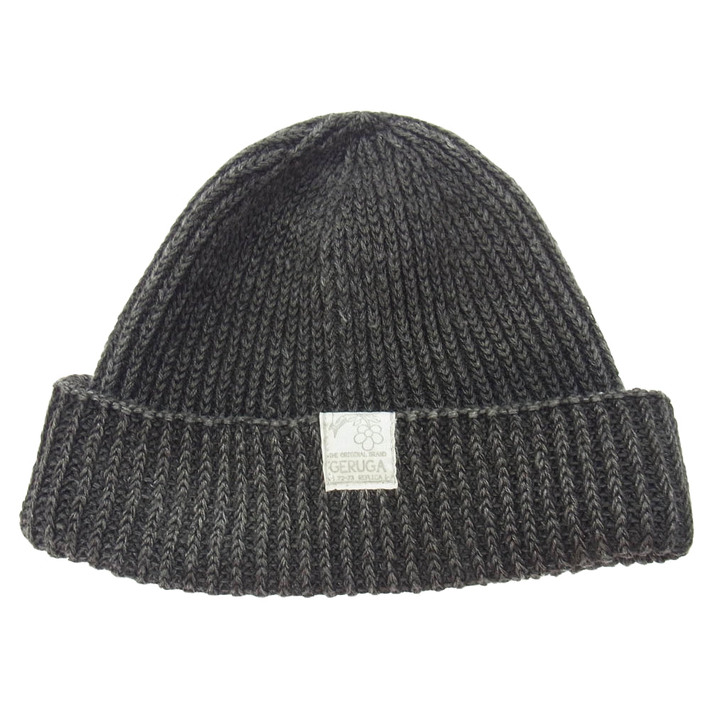 GERUGA ゲルガ KNIT CAP PIGMENT DYED ピグメントダイ ニット キャップ ビーニー ダークブラウン系【中古】