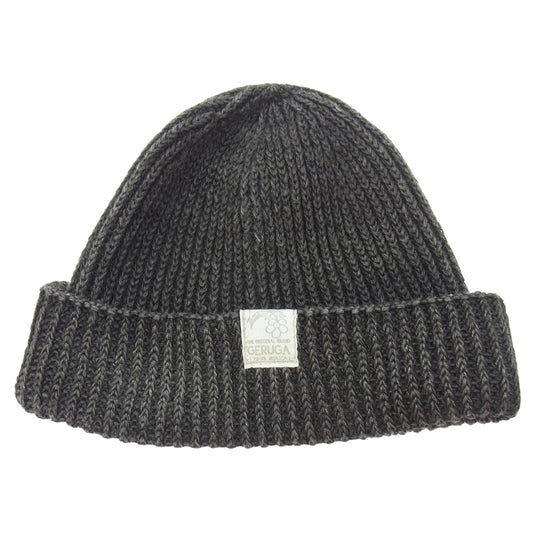 GERUGA ゲルガ KNIT CAP PIGMENT DYED ピグメントダイ ニット キャップ ビーニー ダークブラウン系【中古】