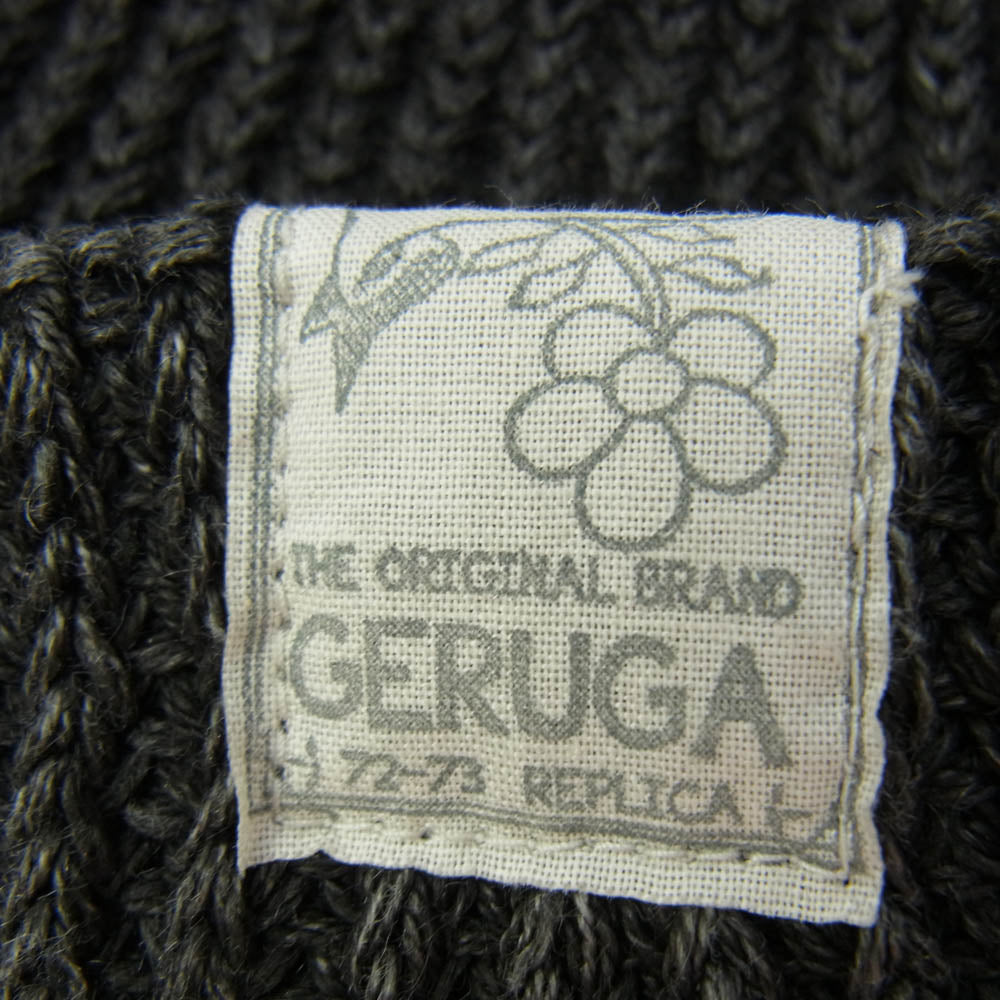 GERUGA ゲルガ KNIT CAP PIGMENT DYED ピグメントダイ ニット キャップ ビーニー ダークブラウン系【中古】