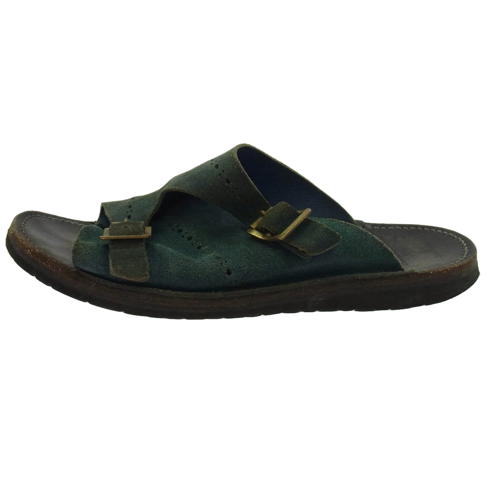 LOST CONTROL ロストコントロール LEATHER SANDAL メダリオン スエード サンダル グリーン系 9【中古】