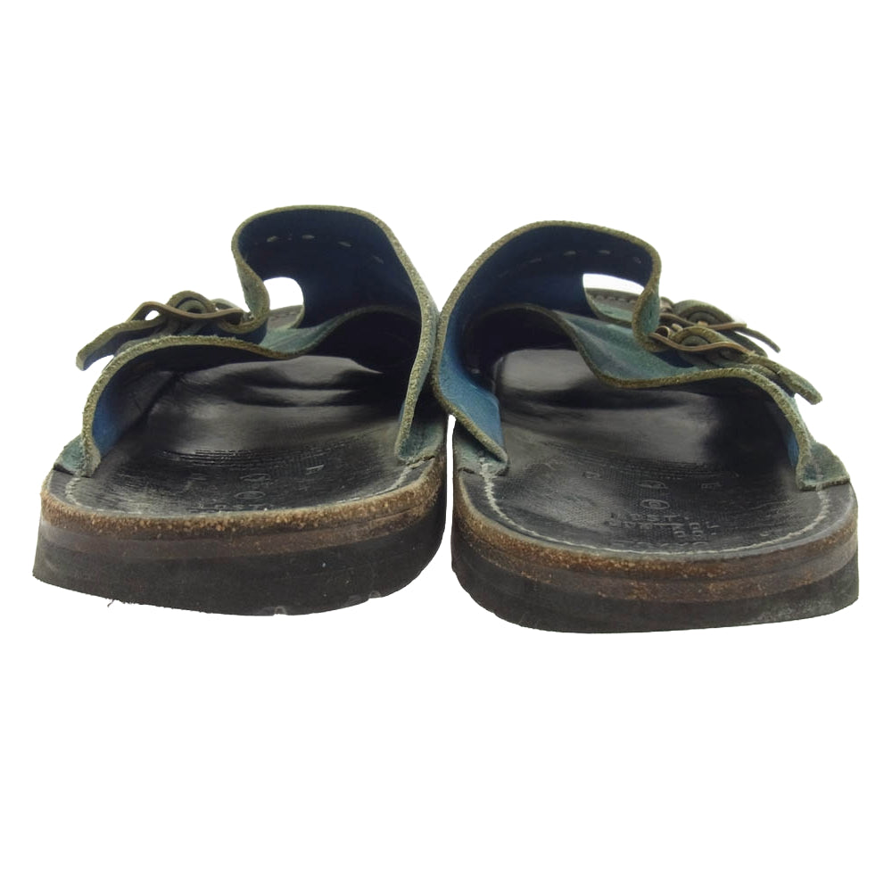 LOST CONTROL ロストコントロール LEATHER SANDAL メダリオン スエード サンダル グリーン系 9【中古】