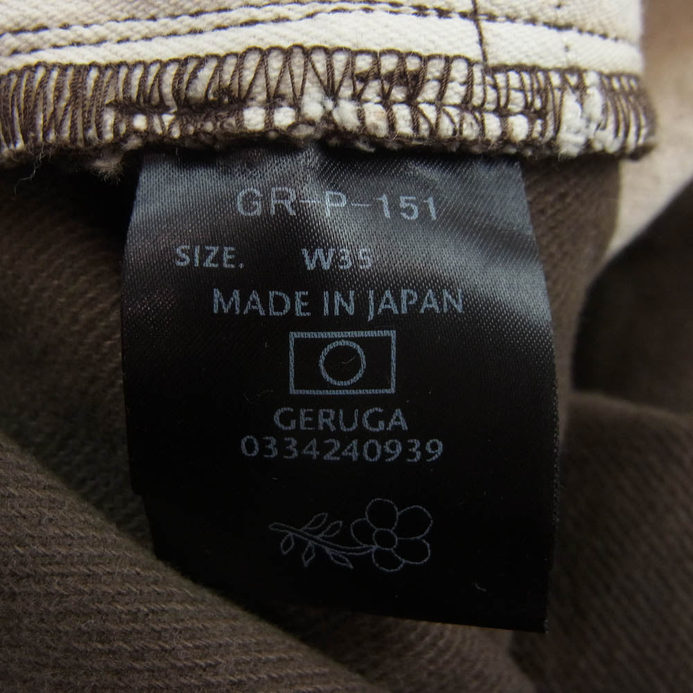 GERUGA ゲルガ GR-P-151 REGULAR SLIM PANTS HEAVY CHINO レギュラー スリム パンツ ブラウン系 W35【中古】