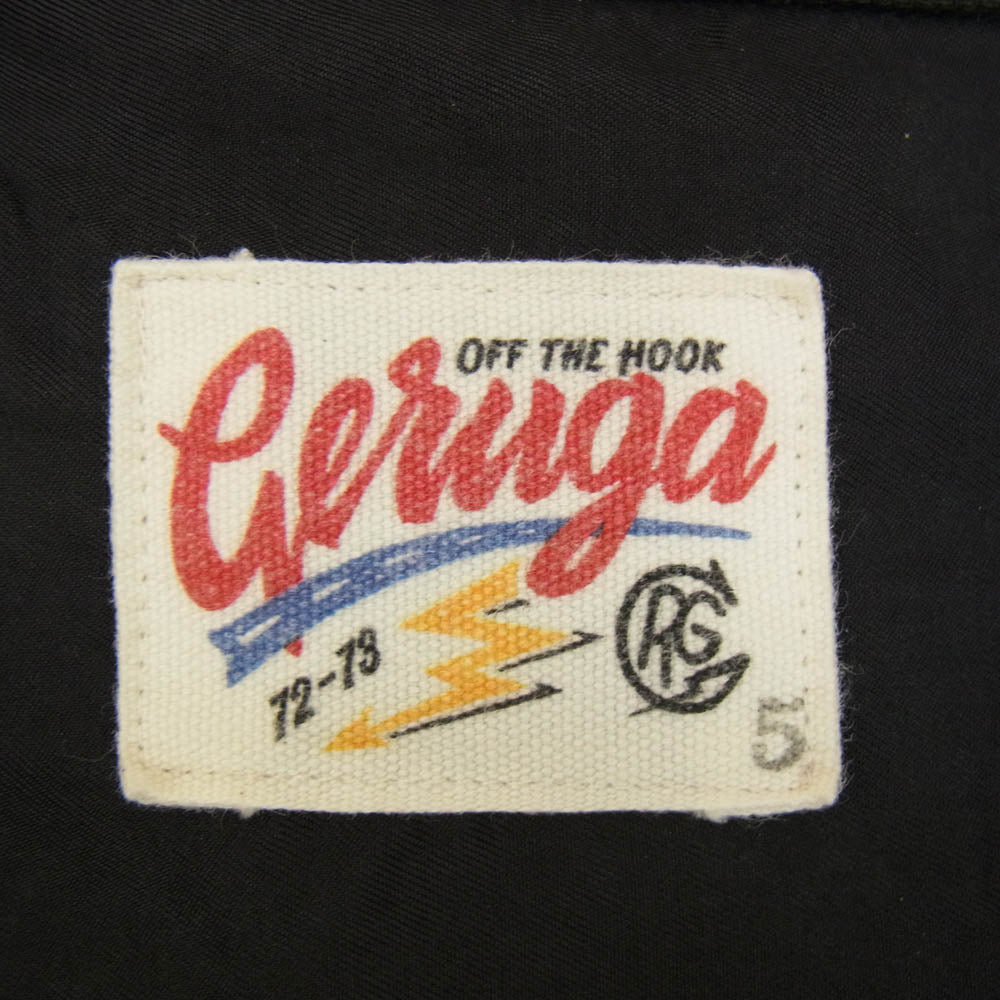 GERUGA ゲルガ GR-S-121 CURVE POCKET SHIRTS LINEN COTTON オープンカラー 半袖 シャツ ブラック系 5【中古】