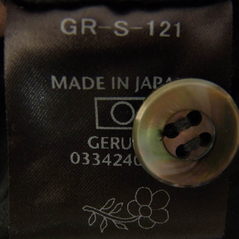 GERUGA ゲルガ GR-S-121 CURVE POCKET SHIRTS LINEN COTTON オープンカラー 半袖 シャツ ブラック系 5【中古】