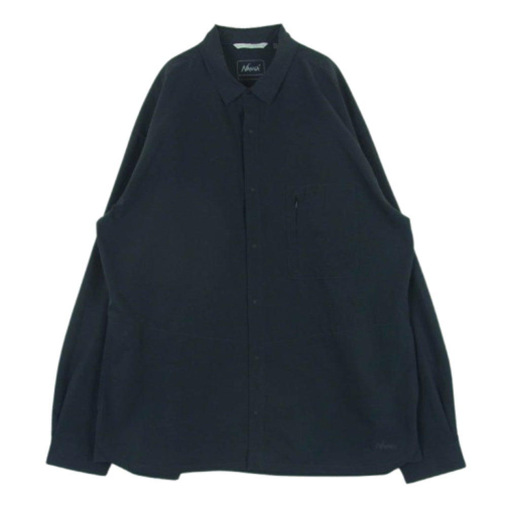 NANGA ナンガ NW2311-1H233 DOT AIR COMFY L/S SHIRT ドットエア コンフィ ロングスリーブ 長袖 シャツ ダークグレー系 XL【中古】
