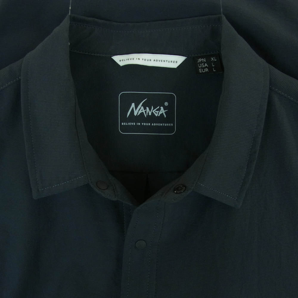 NANGA ナンガ NW2311-1H233 DOT AIR COMFY L/S SHIRT ドットエア コンフィ ロングスリーブ 長袖 シャツ ダークグレー系 XL【中古】