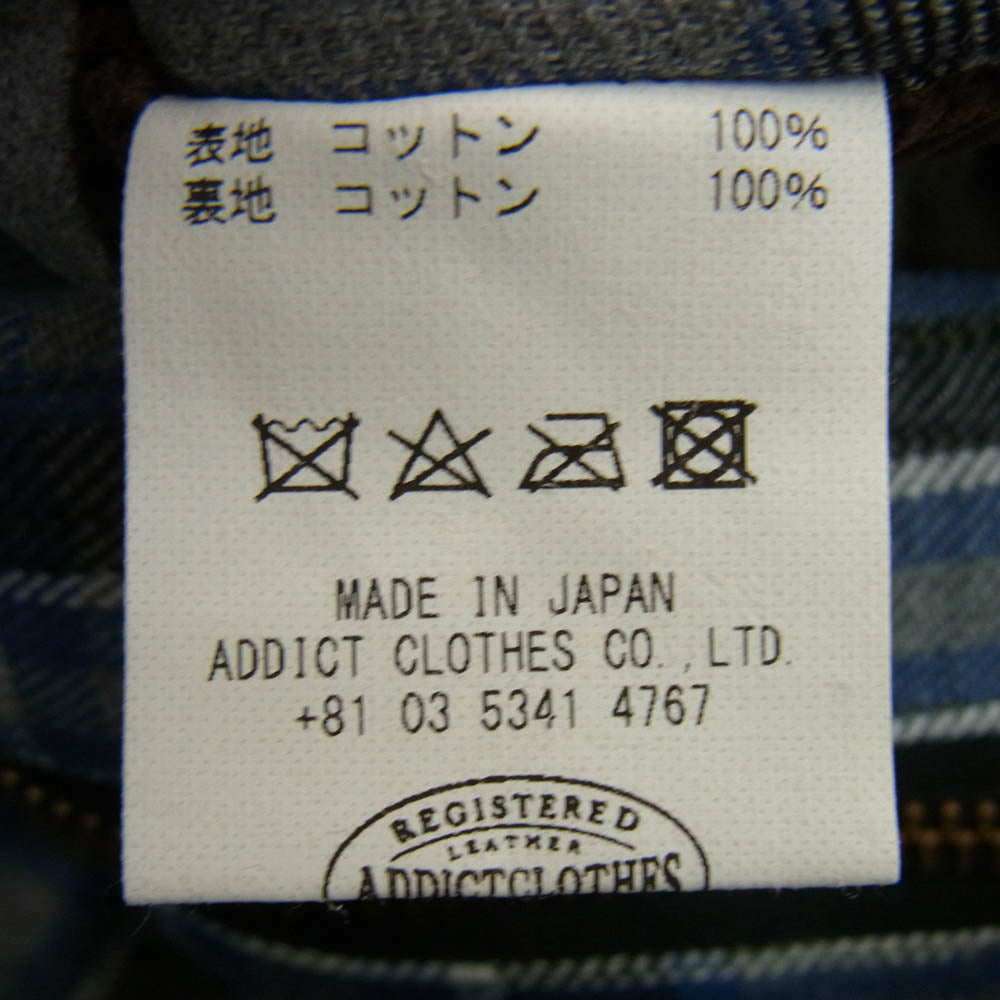 ADDICT CLOTHES アディクトクローズ WAXED COTTON BRISTOL JACKET ワックス コットン ジャケット カーキ系 44【中古】