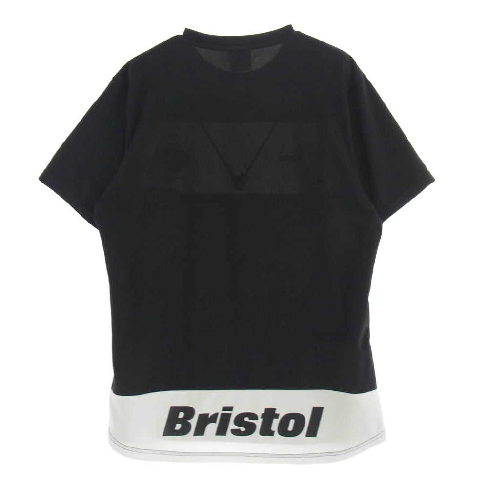 F.C.R.B. エフシーアールビー 21SS FCRB-210014 PRE MATCH TOP ロゴ プリント 半袖 Tシャツ ゲームシャツ ブラック系 ホワイト系 M【中古】