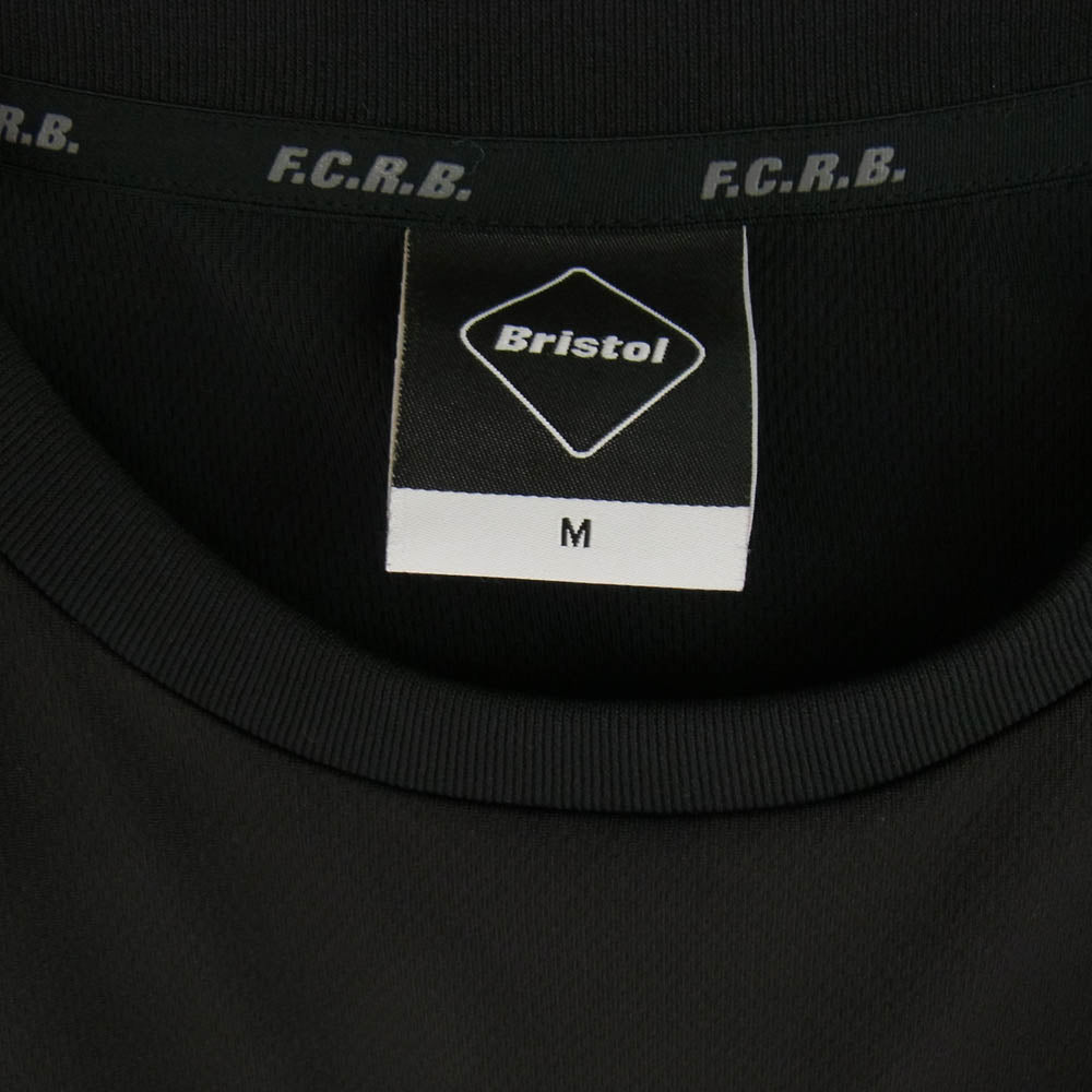 F.C.R.B. エフシーアールビー 21SS FCRB-210014 PRE MATCH TOP ロゴ プリント 半袖 Tシャツ ゲームシャツ ブラック系 ホワイト系 M【中古】