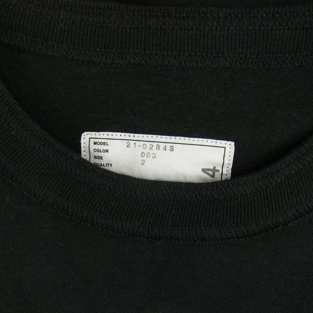 Sacai サカイ 21AW 21-0284S KAWS Embroidery Long Sleeve カウズ ロゴ刺繍 長袖 Tシャツ ブラック系 2【中古】