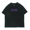Sacai サカイ 21SS 21-0288S KAWS カウズ Flock Print T-Shirt フロック ロゴ プリント 半袖 Tシャツ ブラック系 2【中古】