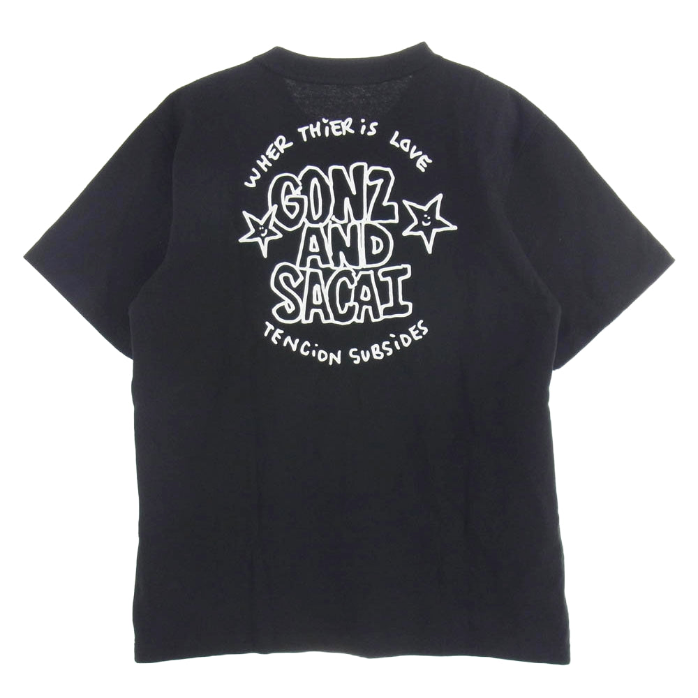 Sacai サカイ 24-0828S Gonz GONZ AND T-Shirt ゴンズ プリント 半袖 Tシャツ ブラック系 3【中古】