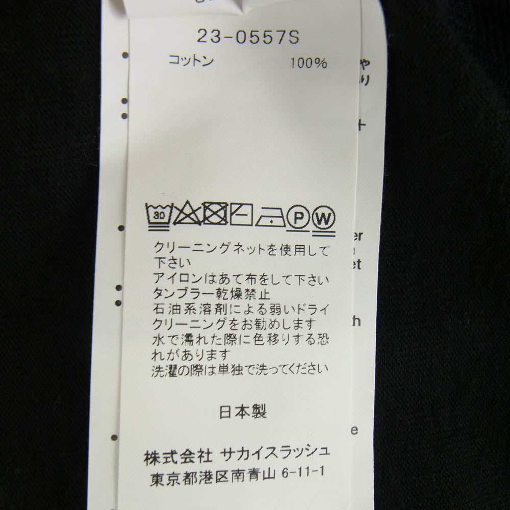 Sacai サカイ 23AW 23-0557S Carhartt WIP T-shirt カーハート ロゴ ポケット 半袖 Tシャツ ブラック系 3【中古】