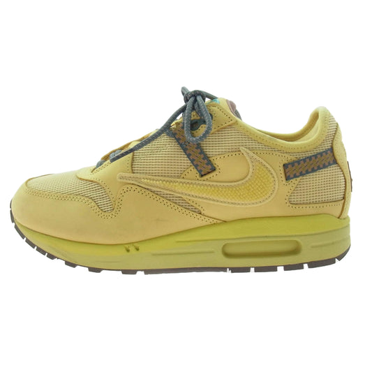 NIKE ナイキ D09392-700 Travis Scott Air Max 1 "CACT.US Gold トラヴィススコット エアマックス1 カクタス ゴールド ローカット スニーカー イエロー系 27cm【中古】