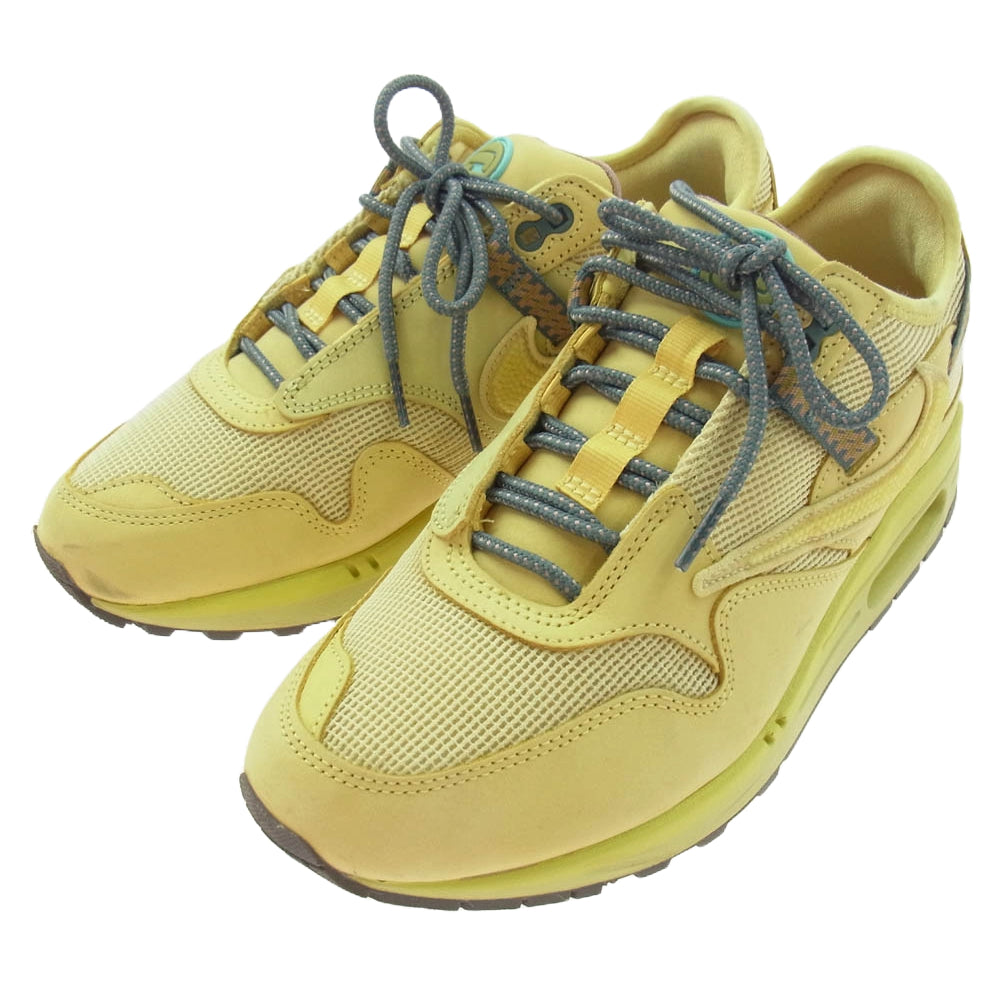 NIKE ナイキ D09392-700 Travis Scott Air Max 1 "CACT.US Gold トラヴィススコット エアマックス1 カクタス ゴールド ローカット スニーカー イエロー系 27cm【中古】