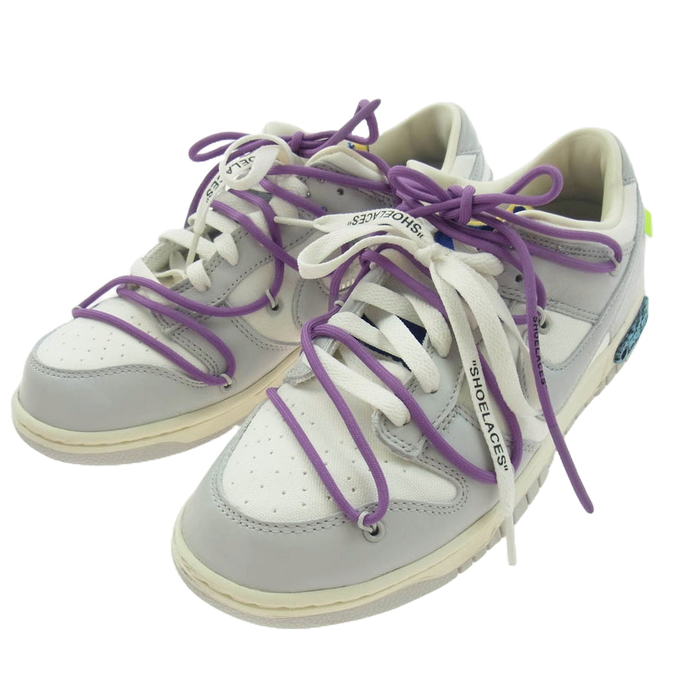 NIKE ナイキ DM1602-107 Off-White Dunk Low 1 OF 50 48 オフホワイトダンク ローカット スニーカー グレー系 ホワイト系 27cm【中古】
