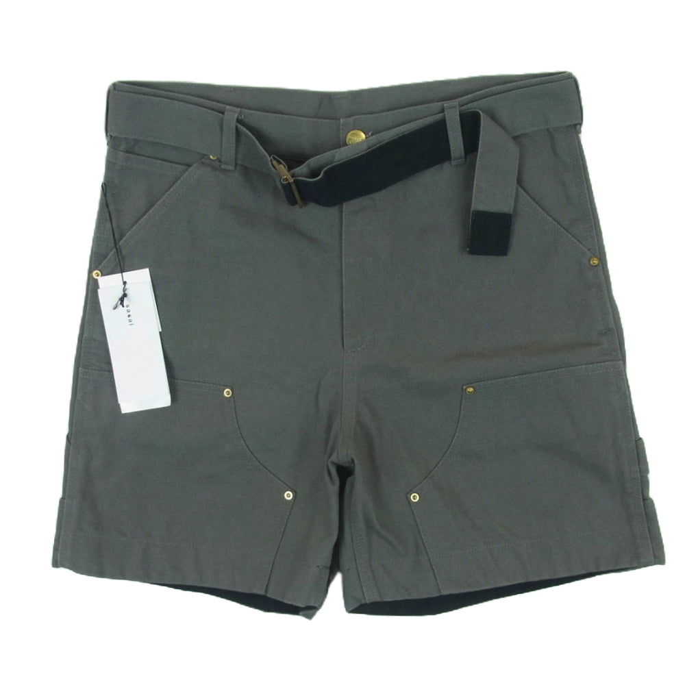 Sacai サカイ 24SS 24-03392M Carhartt WIP Shorts カーハート ダブルニー ダック ショーツ ハーフ ショート パンツ グレー系 301 2【中古】