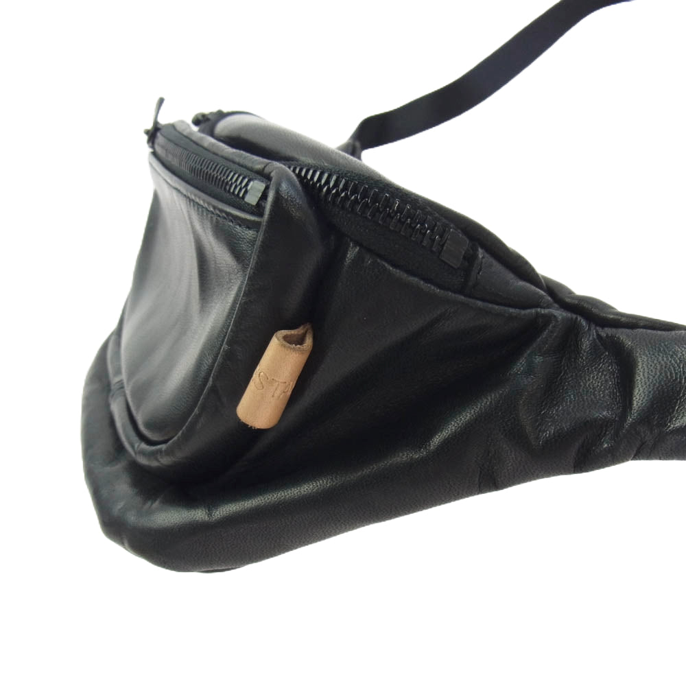 マスタード WALLET BAG HORSEHIDE ホースハイド ウォレットバック ボディバッグ ブラック系【中古】