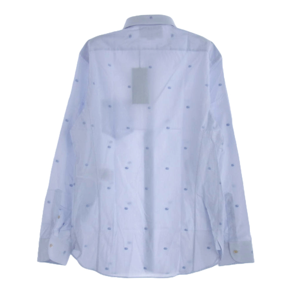 GUCCI グッチ 699554 ストライプ レギュラー カラー 長袖 シャツ パープル系 ホワイト系 薄紫系 16(180/96A)【極上美品】【中古】