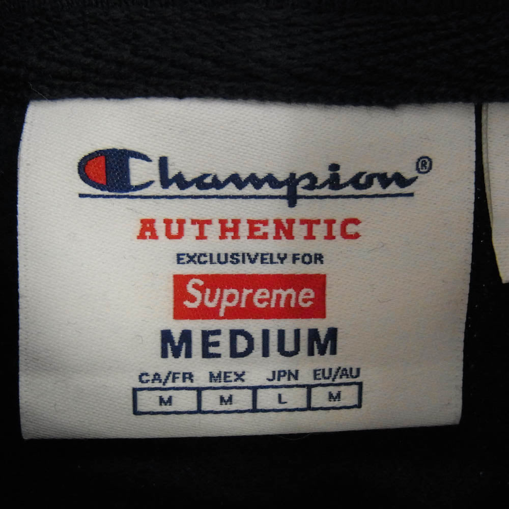 Supreme シュプリーム 25SS × Champion チャンピオン Hooded Sweatshirt フーデッド スウェットシャツ プルオーバー パーカー ネイビー系 M【新古品】【未使用】【中古】