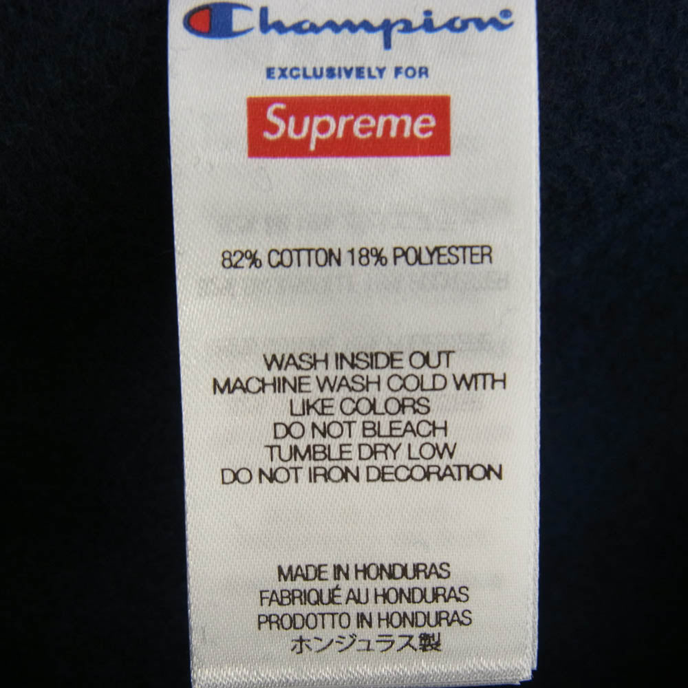Supreme シュプリーム 25SS × Champion チャンピオン Hooded Sweatshirt フーデッド スウェットシャツ プルオーバー パーカー ネイビー系 M【新古品】【未使用】【中古】