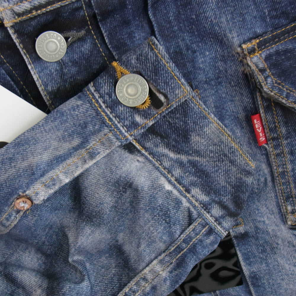 JUNYA WATANABE COMME des GARCONS MAN ジュンヤワタナベコムデギャルソンマン 25SS WO-J910-100-1-4 × BerBerjin ベルベルジン × Levi’s リーバイス 507XX 2nd ナイロンツイル インクジェットプリント ジャケット インディゴブルー系 L【新古品】【未使用】【中古】
