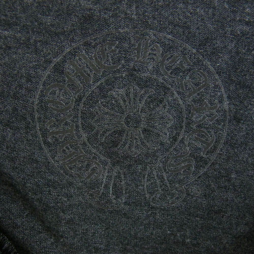CHROME HEARTS クロムハーツ（原本無） BS FLARE BUTTON HENLY LS BSフレアボタン ホースシューダガー ヘンリーネック カットソー  長袖 Tシャツ グレー ダークグレー系 M【中古】