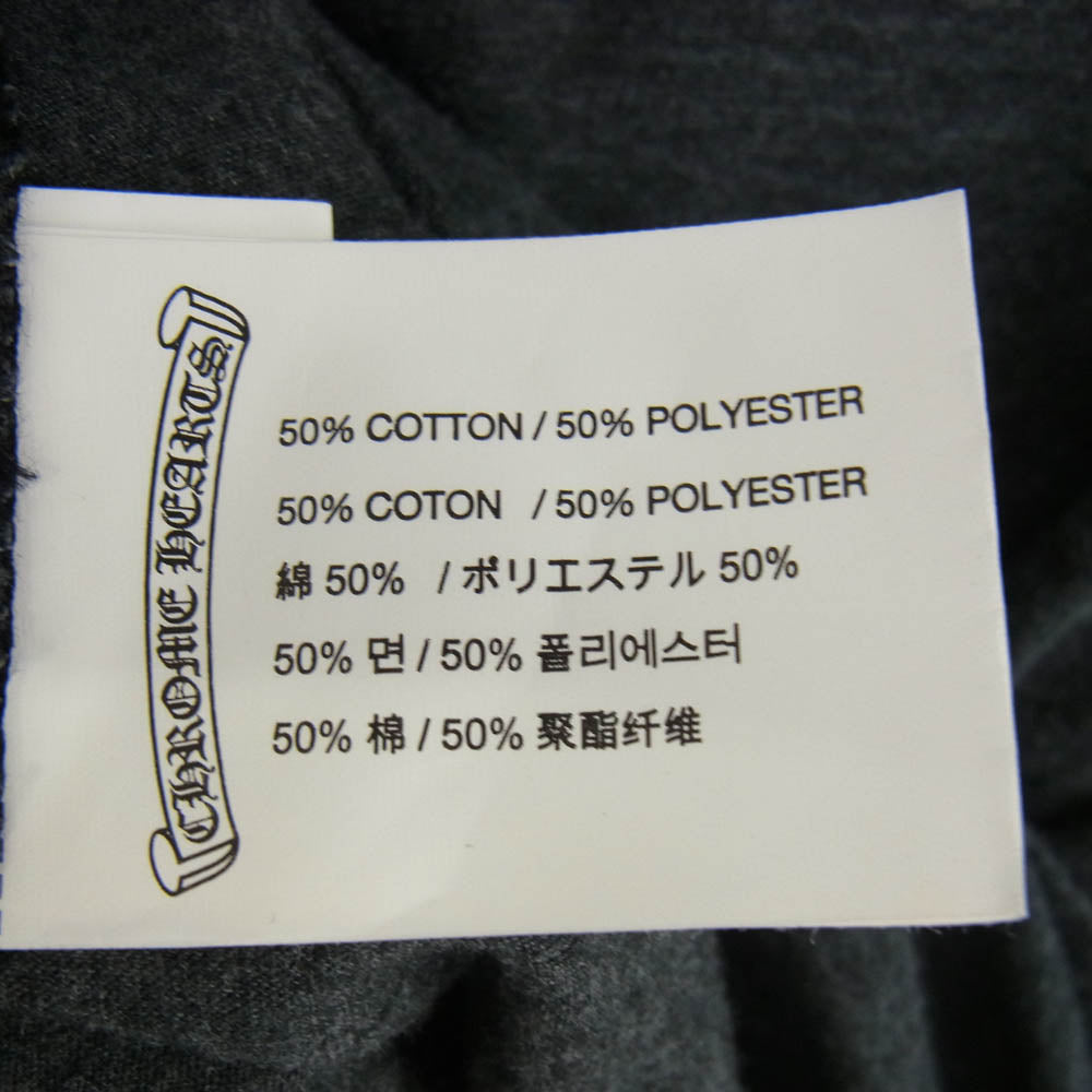 CHROME HEARTS クロムハーツ（原本無） BS FLARE BUTTON HENLY LS BSフレアボタン ホースシューダガー ヘンリーネック カットソー  長袖 Tシャツ グレー ダークグレー系 M【中古】