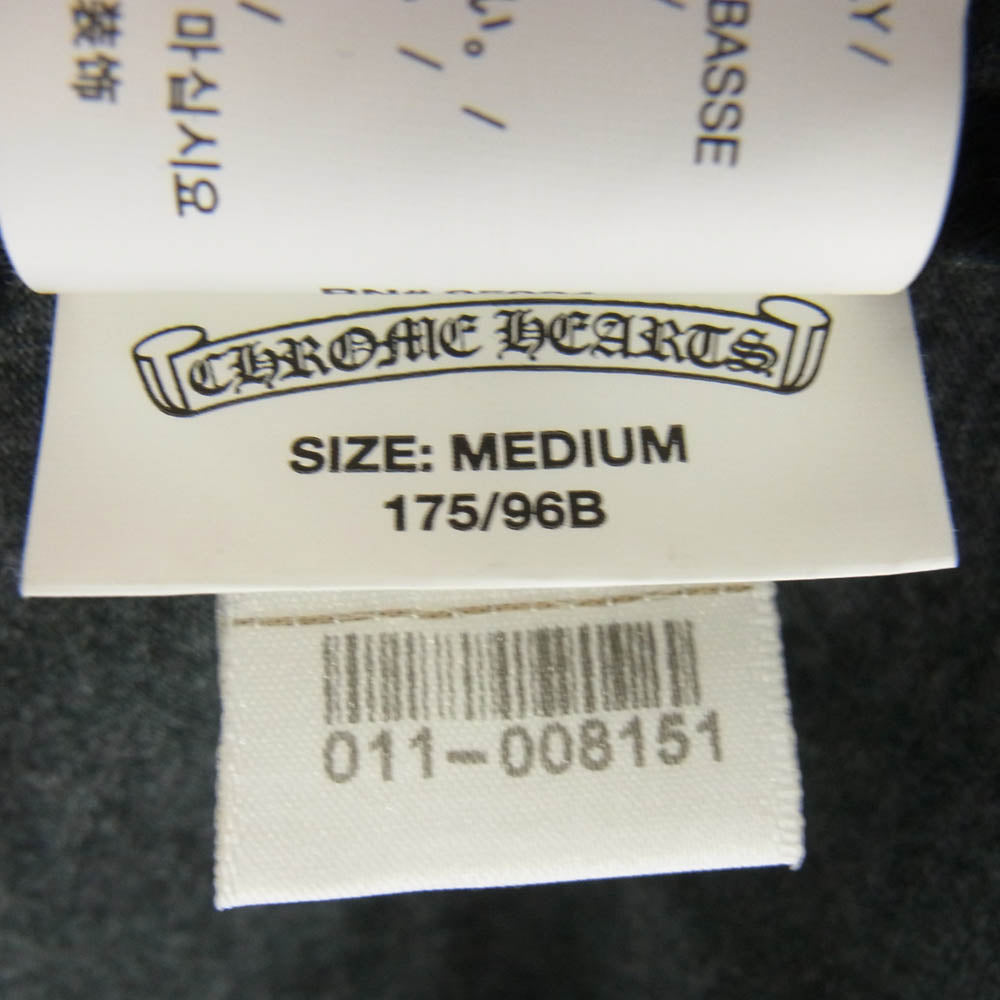 CHROME HEARTS クロムハーツ（原本無） BS FLARE BUTTON HENLY LS BSフレアボタン ホースシューダガー ヘンリーネック カットソー  長袖 Tシャツ グレー ダークグレー系 M【中古】