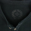CHROME HEARTS クロムハーツ（原本有） 国内正規品 BS FLARE BUTTON THERMAL HENLY LS BSフレアボタン 袖クロスパッチ ハニカムサーマル ヘンリーネック カットソー  長袖 Tシャツ ブラック ブラック系【中古】