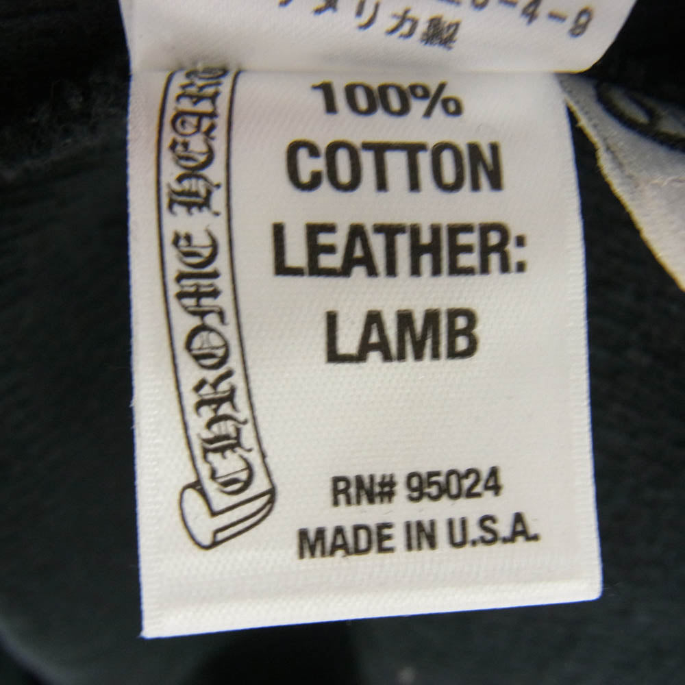 CHROME HEARTS クロムハーツ（原本有） 国内正規品 BS FLARE BUTTON THERMAL HENLY LS BSフレアボタン 袖クロスパッチ ハニカムサーマル ヘンリーネック カットソー  長袖 Tシャツ ブラック ブラック系【中古】