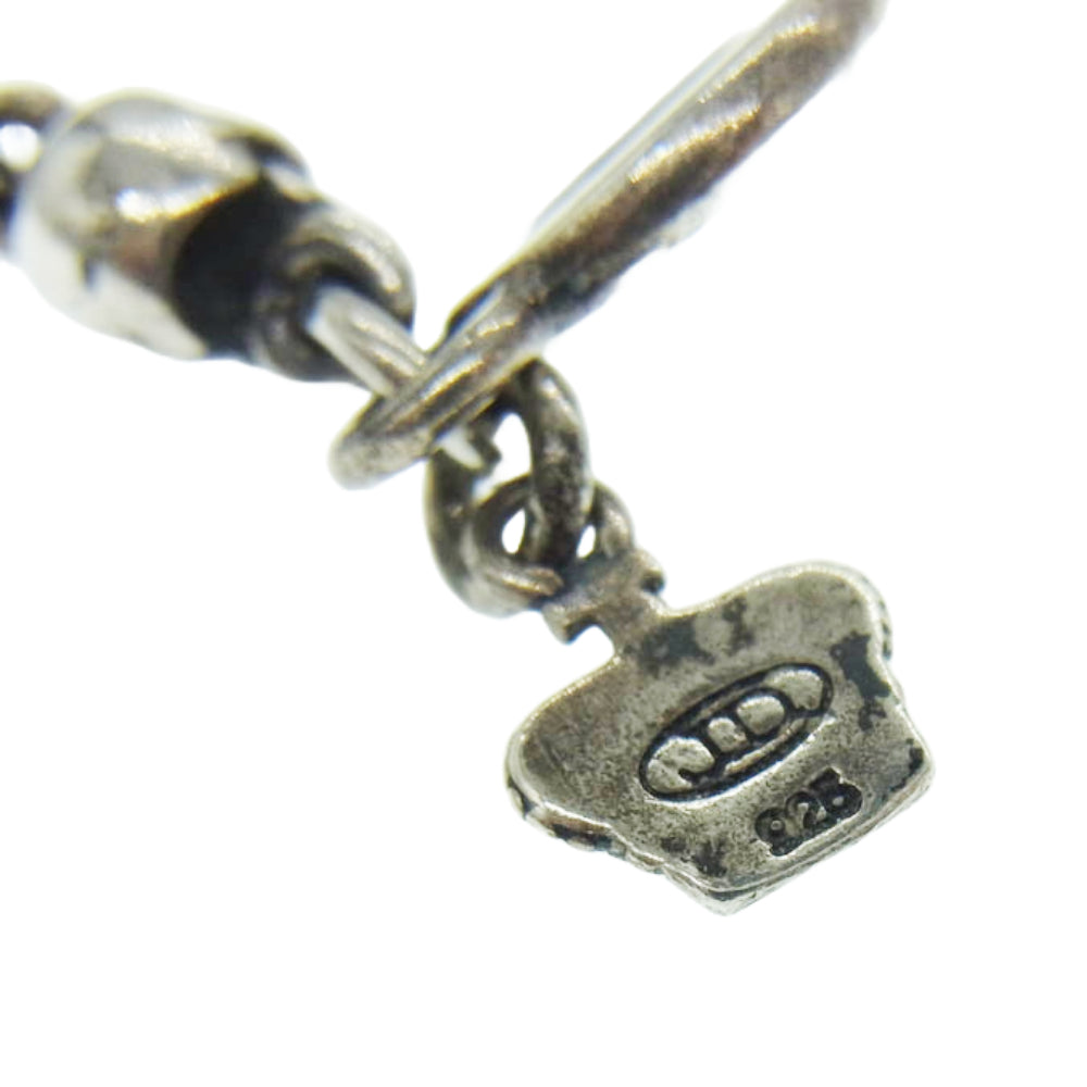 Justin Davis ジャスティンデイビス SNJ212 ROSE DIVINE 50cm スカル ローズ チェーン ネックレス シルバー系【中古】