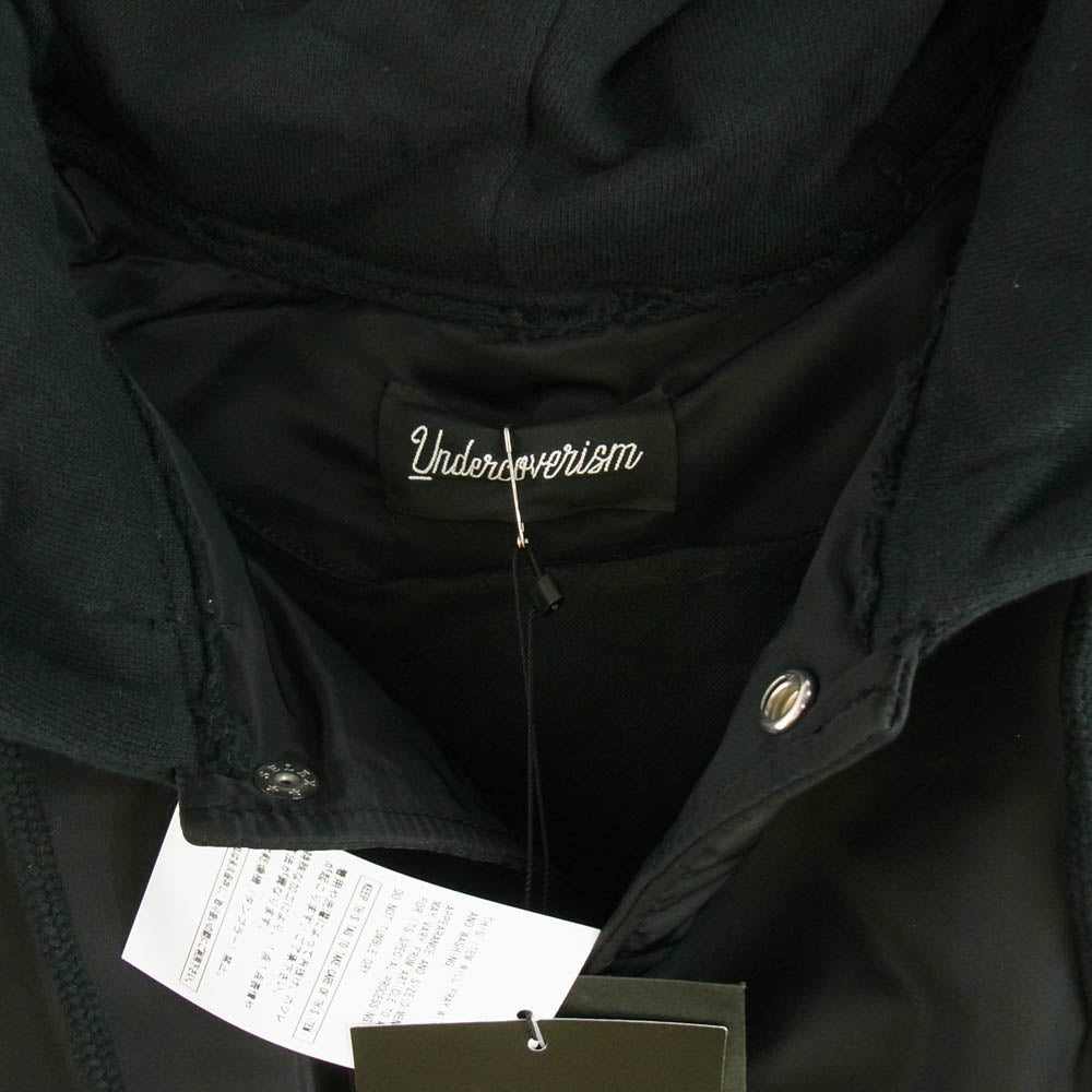 UNDERCOVER アンダーカバー 21AW UI2A4202 袖下アシメ切替 フード 中綿 コーチJKT ジャケット ブラック系 4【新古品】【未使用】【中古】